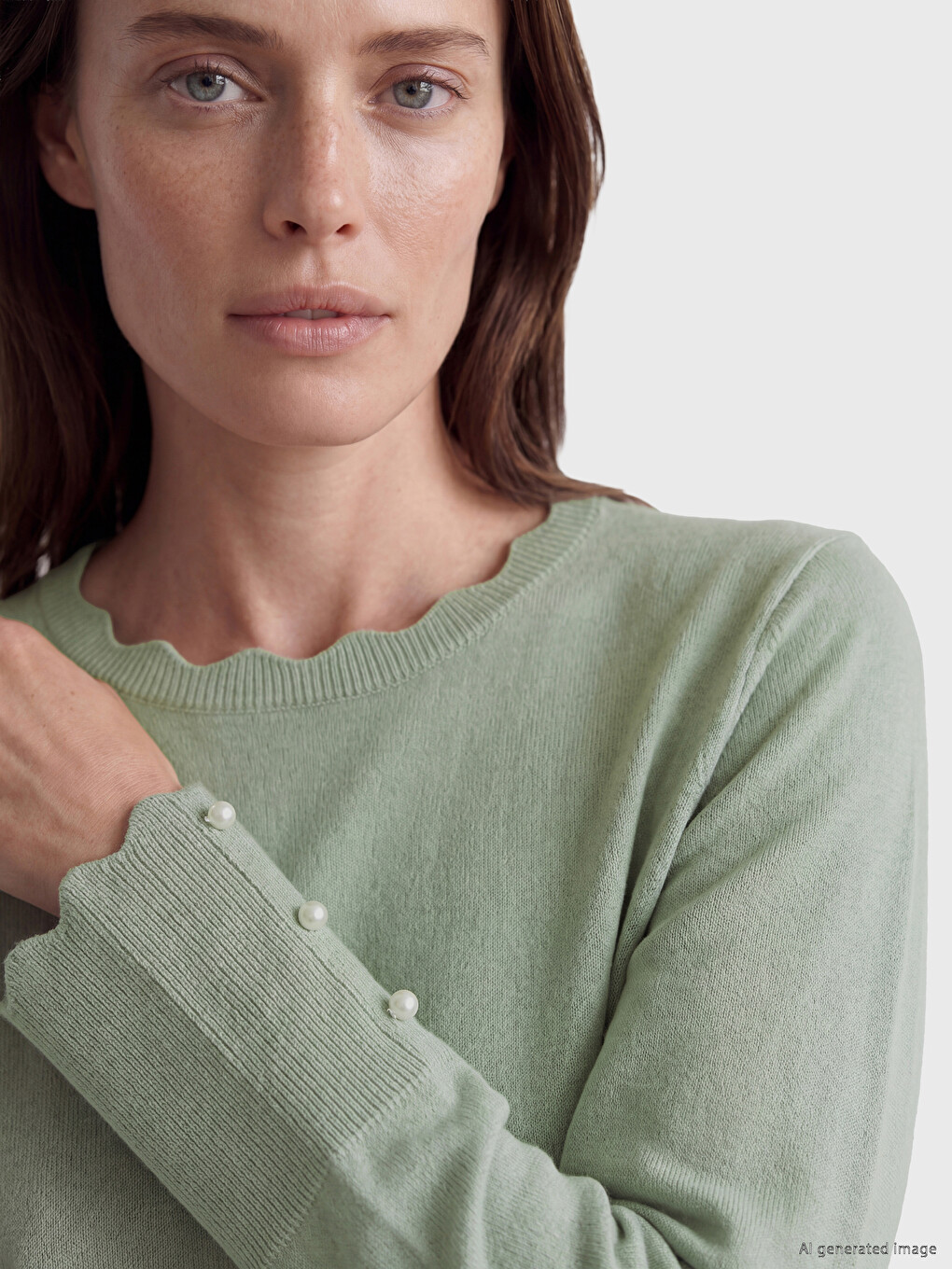 Crew Neck Women's Knitwear Sweater-2