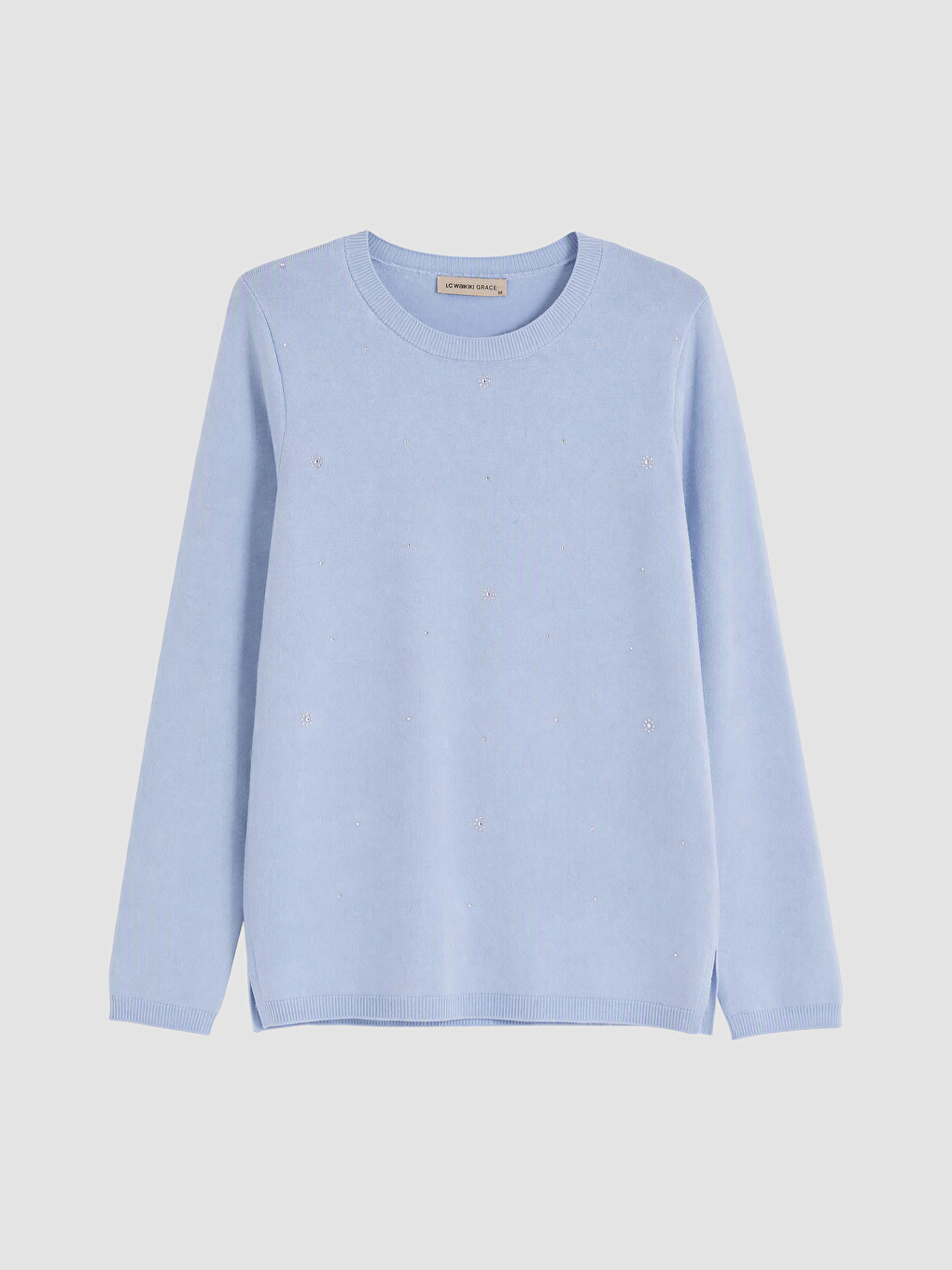 Woman Blue Sweater