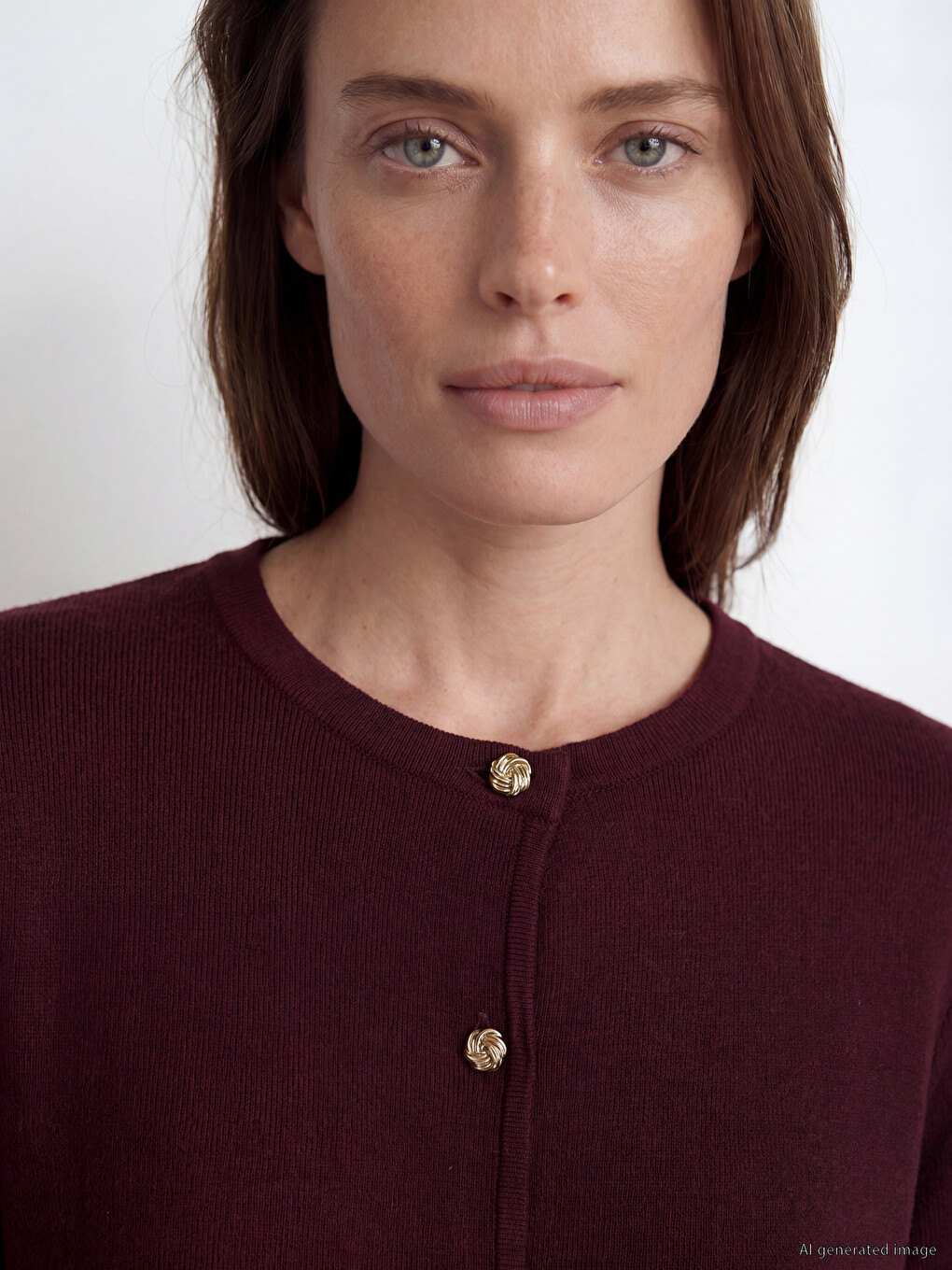 Žena Boja Šljive Kardigan-2