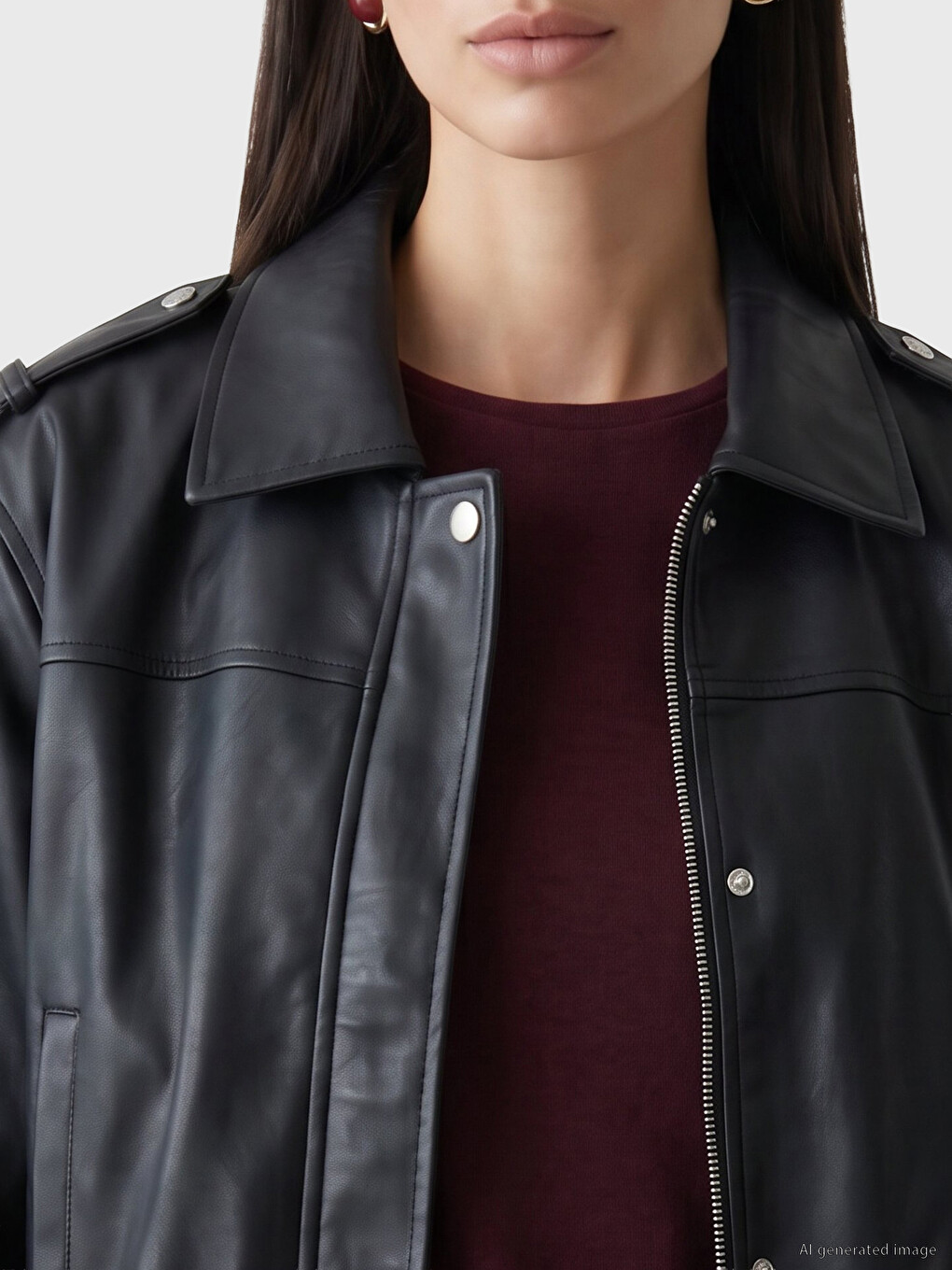 Shirt Collar Women's Coat-2