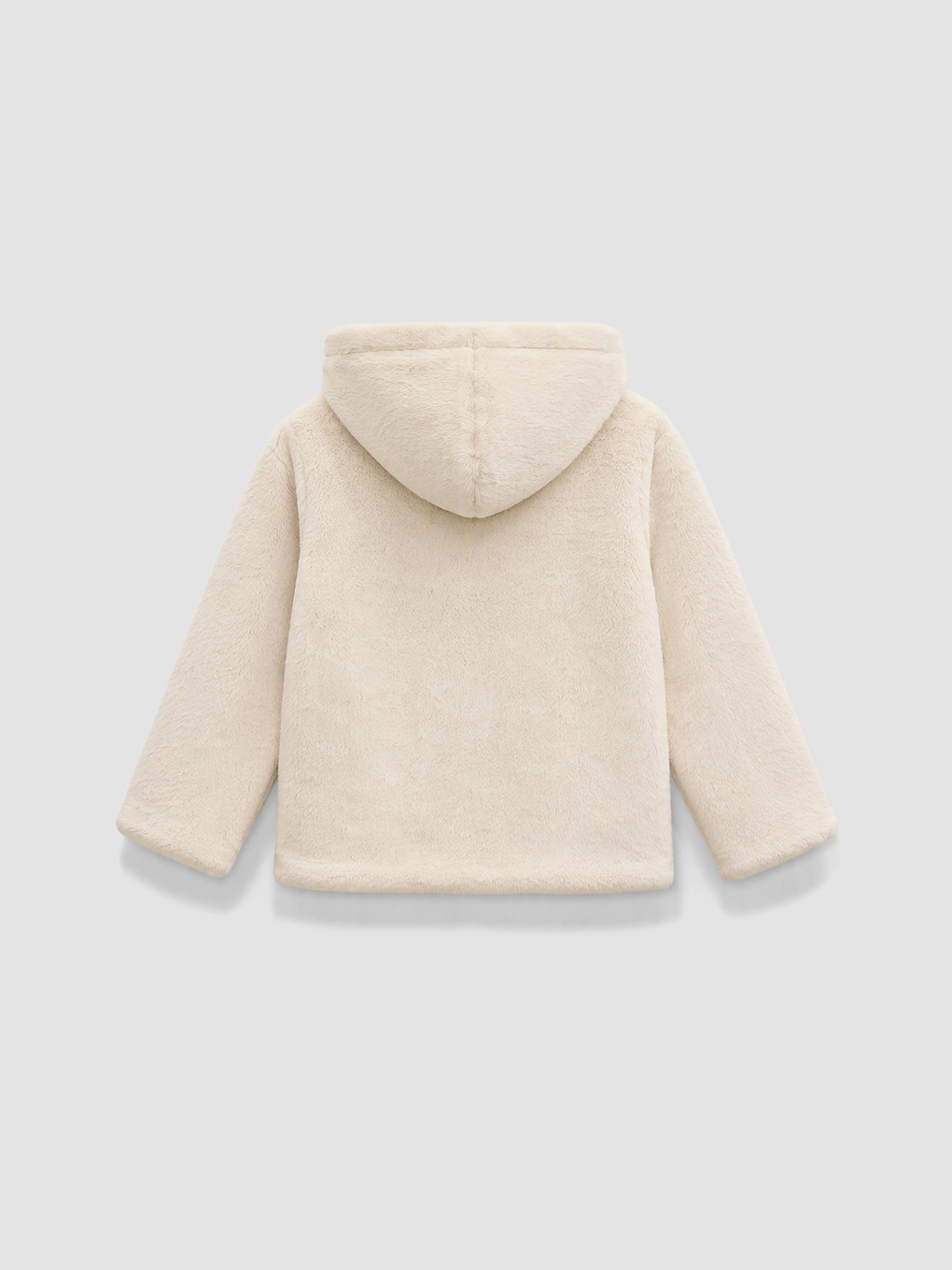 Girl Beige Faux Fur Coat-1