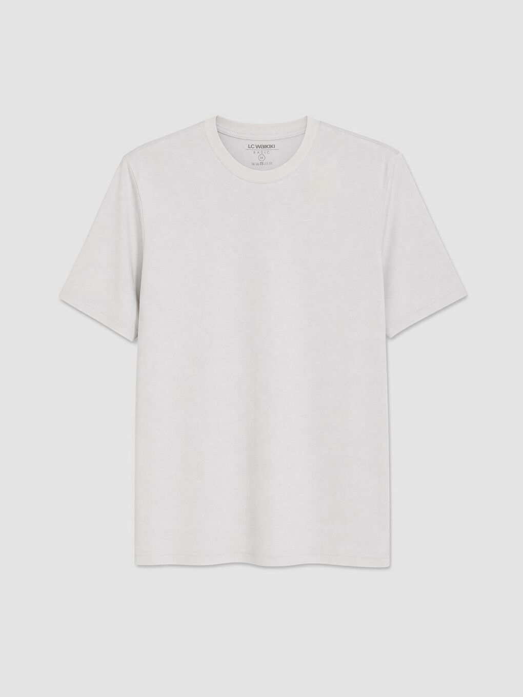 Bej Bisiklet Yaka Erkek Tişört