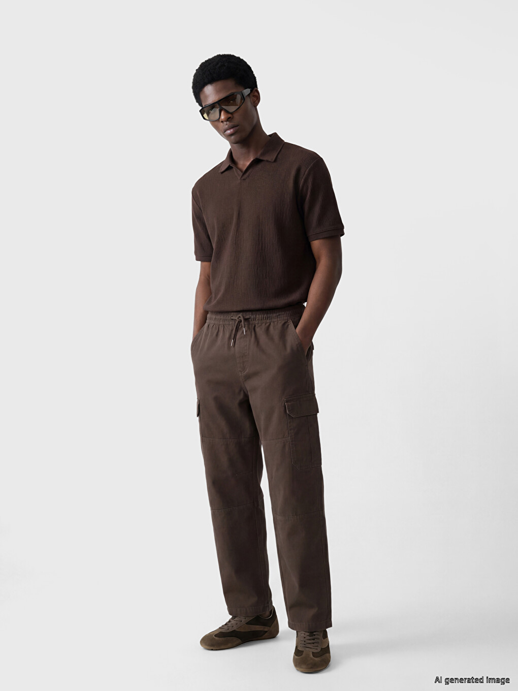 Relax Fit Gabardine Men's Trousers-1