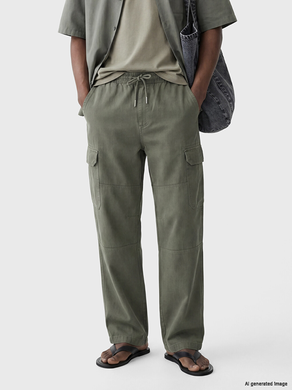 Pantaloni Bărbați Gabardină Relax Fit