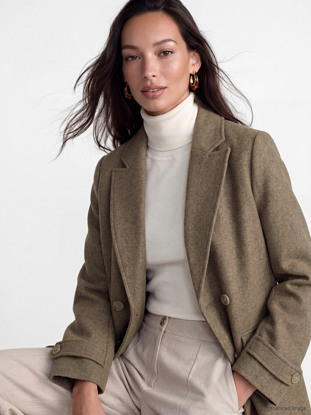 Woman Brown Coatigan