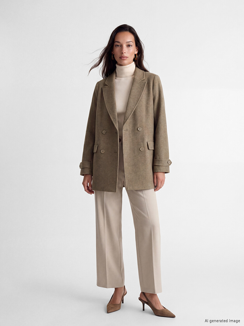 Woman Brown Coatigan-1