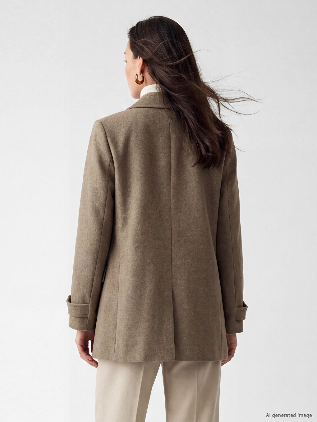 Woman Brown Coatigan-2
