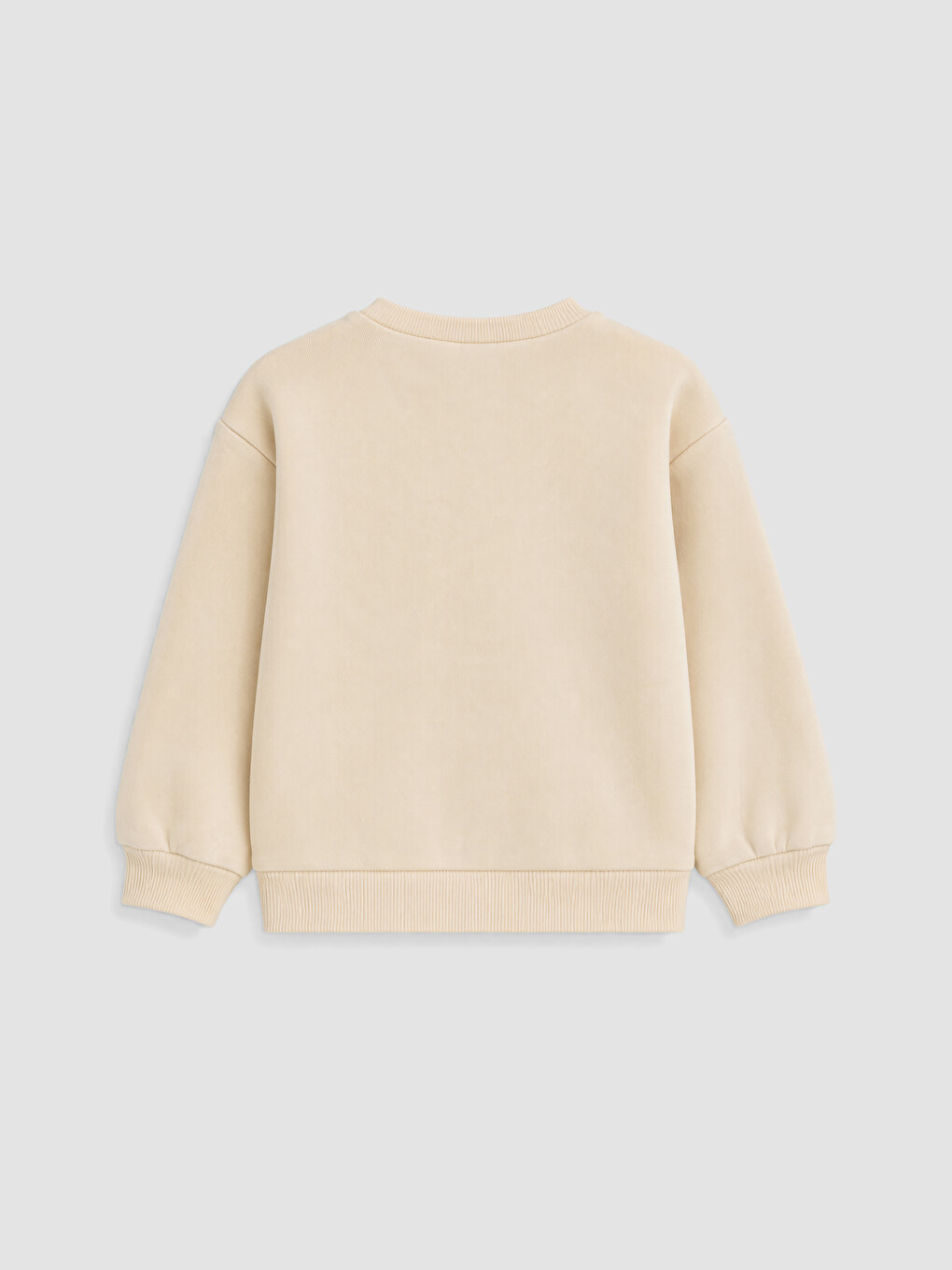 Pembe Baskılı Kız Çocuk Kalın Sweatshirt 2'li-4