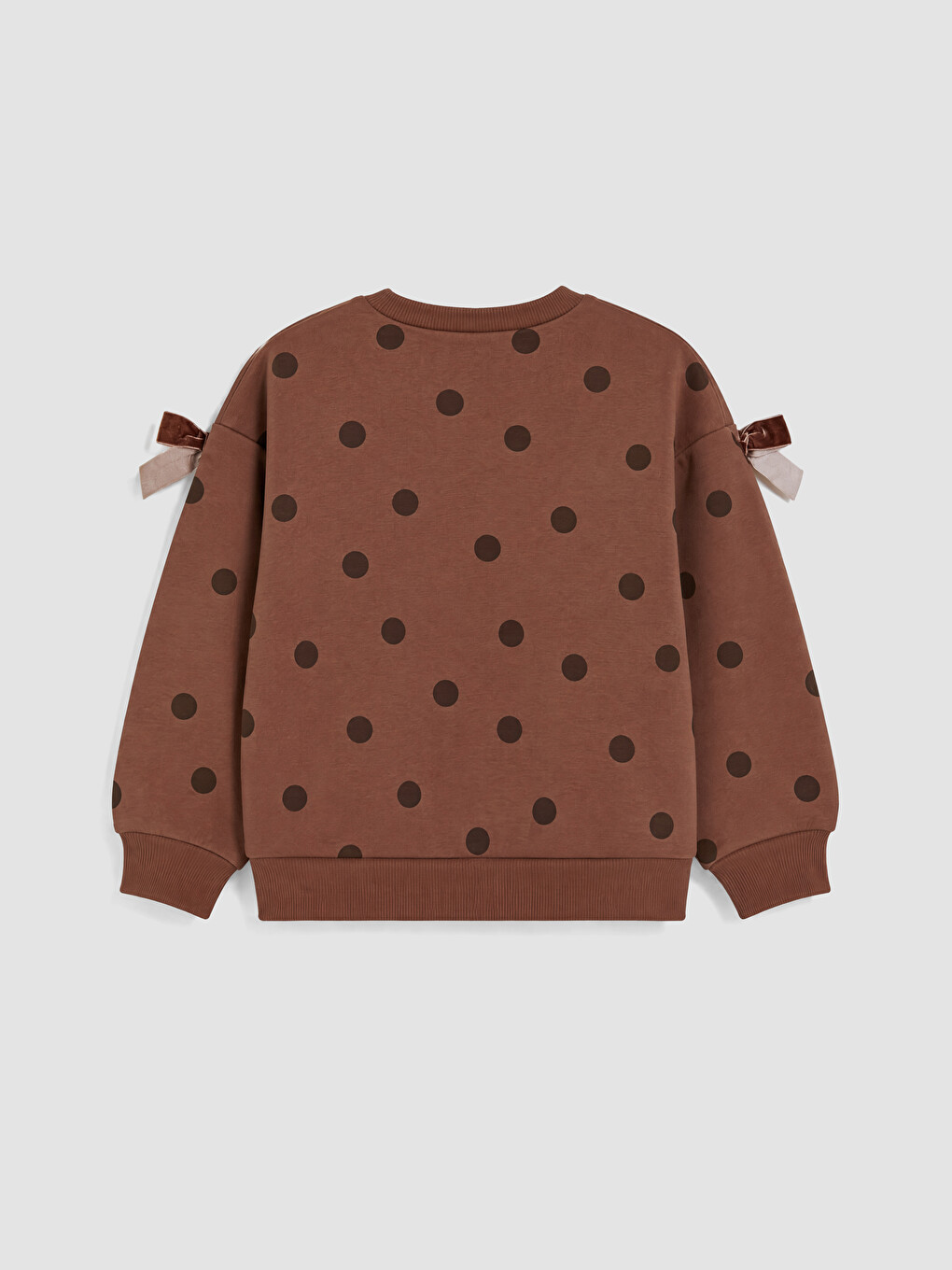 Pembe Baskılı Kız Çocuk Kalın Sweatshirt 2'li-8