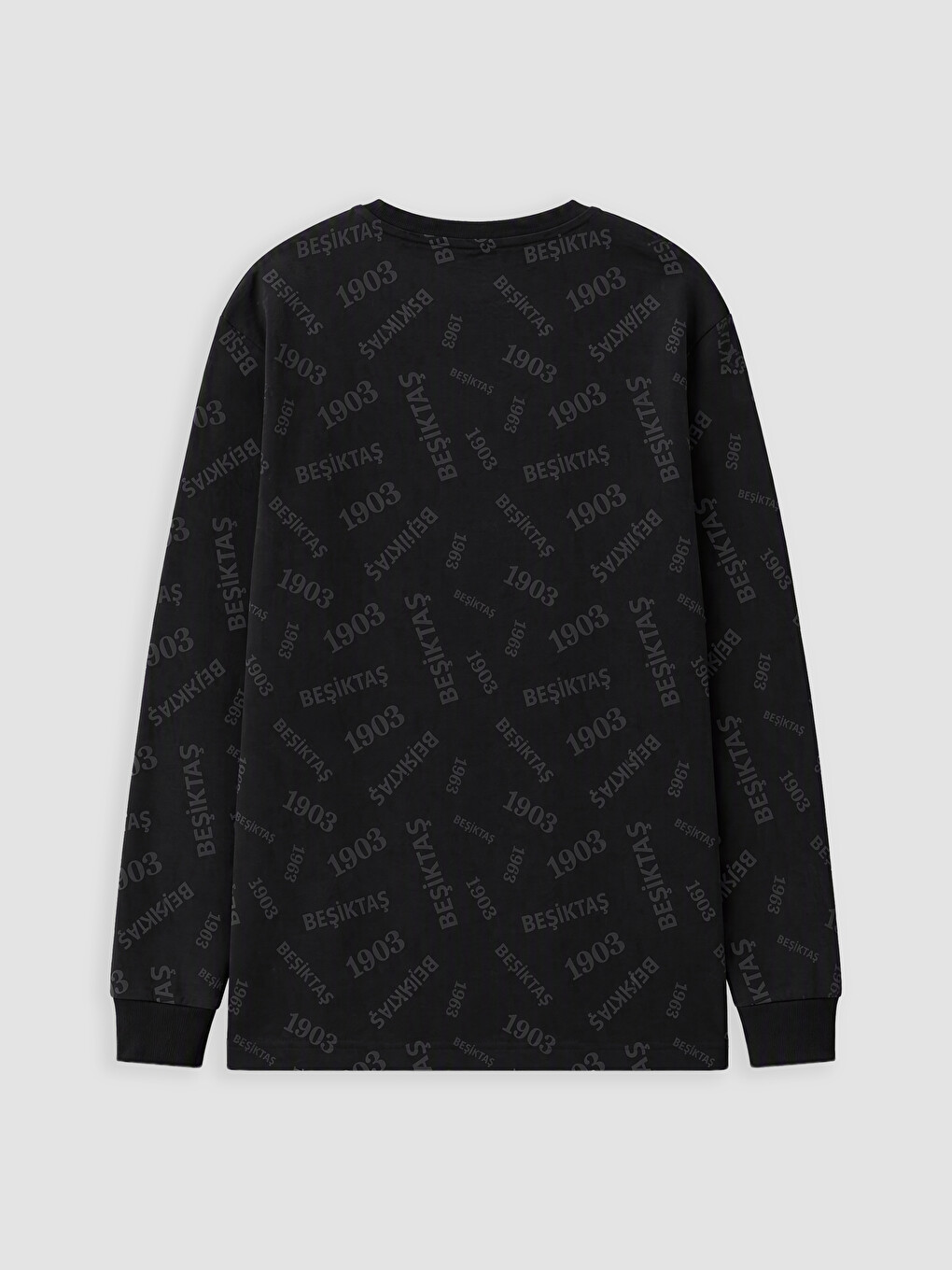 Siyah Beşiktaş Erkek Çocuk Bisiklet Yaka Pijama Takımı-3