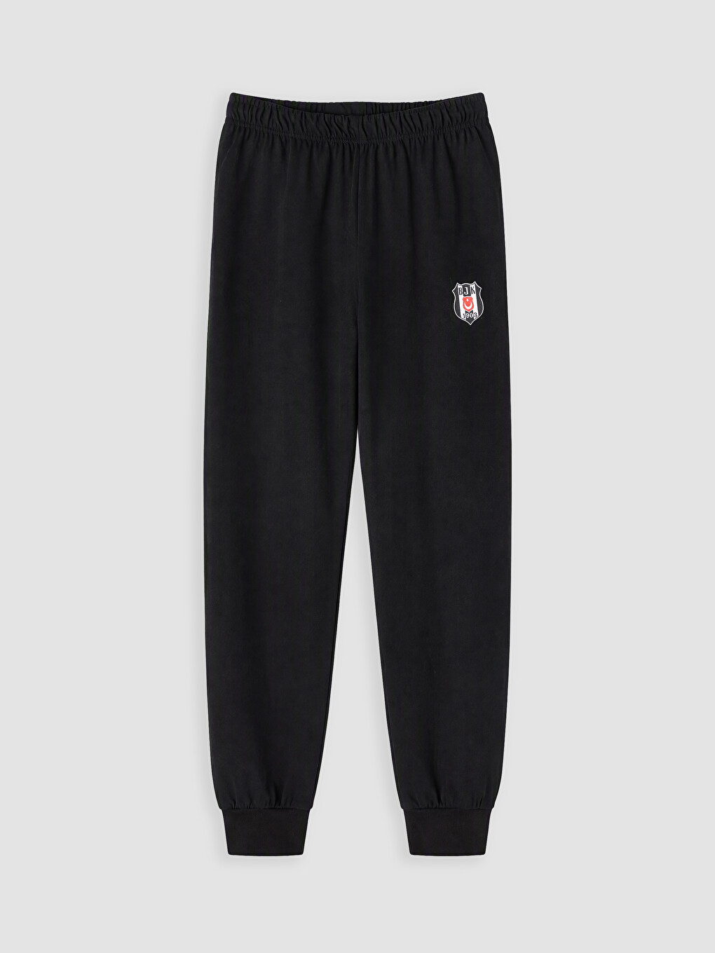 Siyah Beşiktaş Erkek Çocuk Bisiklet Yaka Pijama Takımı-4
