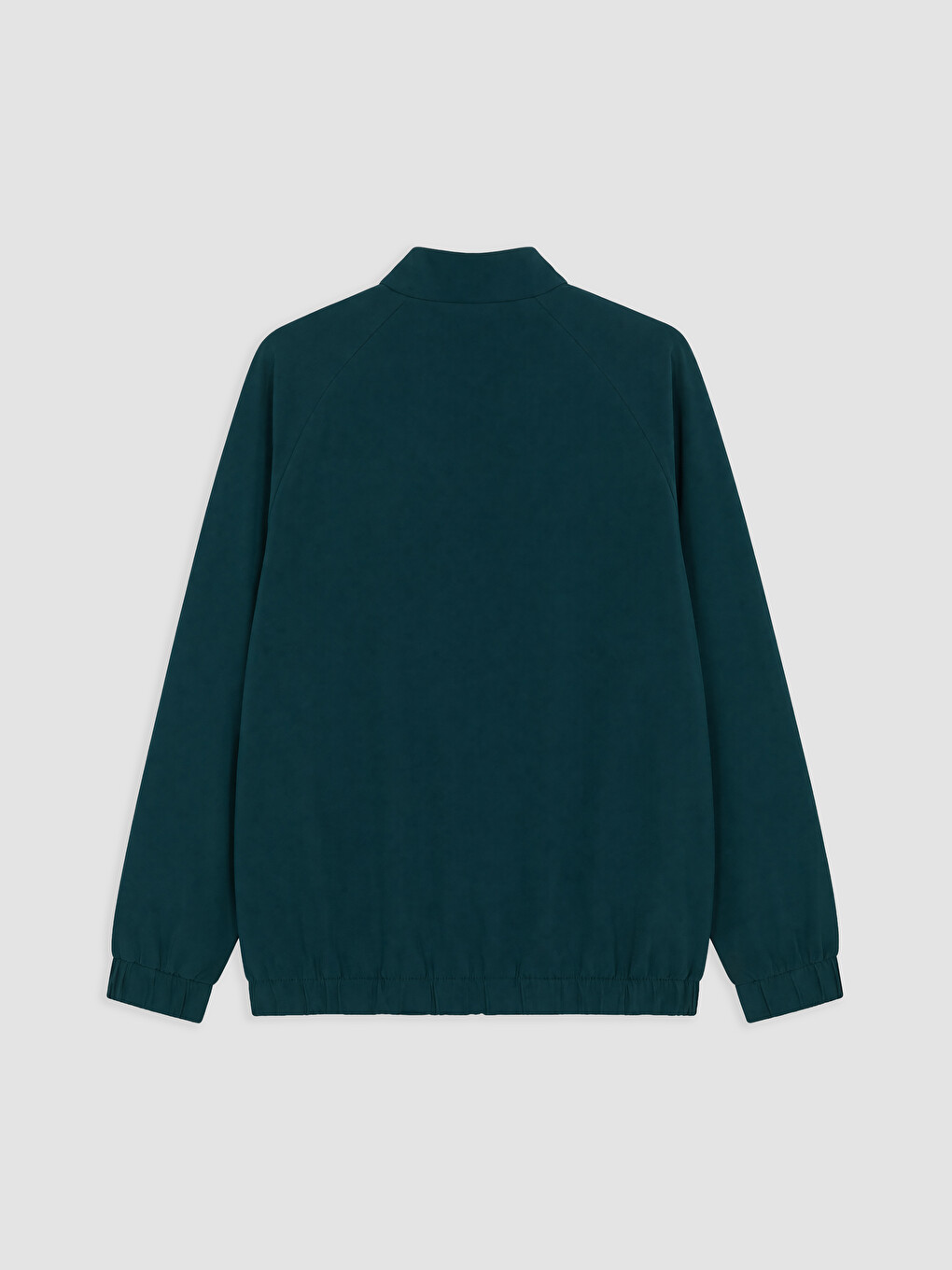Yeşil Dik Yaka Erkek Fermuarlı Sweatshirt-4