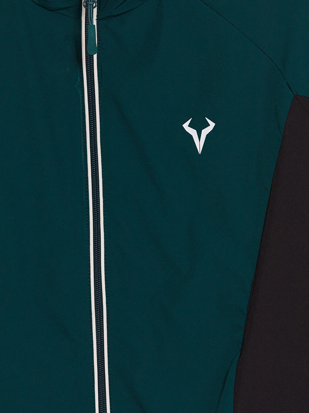 Yeşil Dik Yaka Erkek Fermuarlı Sweatshirt-5