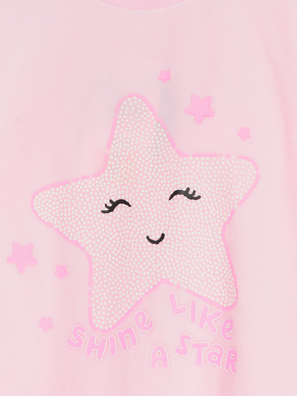 Star Patterned Girls' Pyjamas Set-2