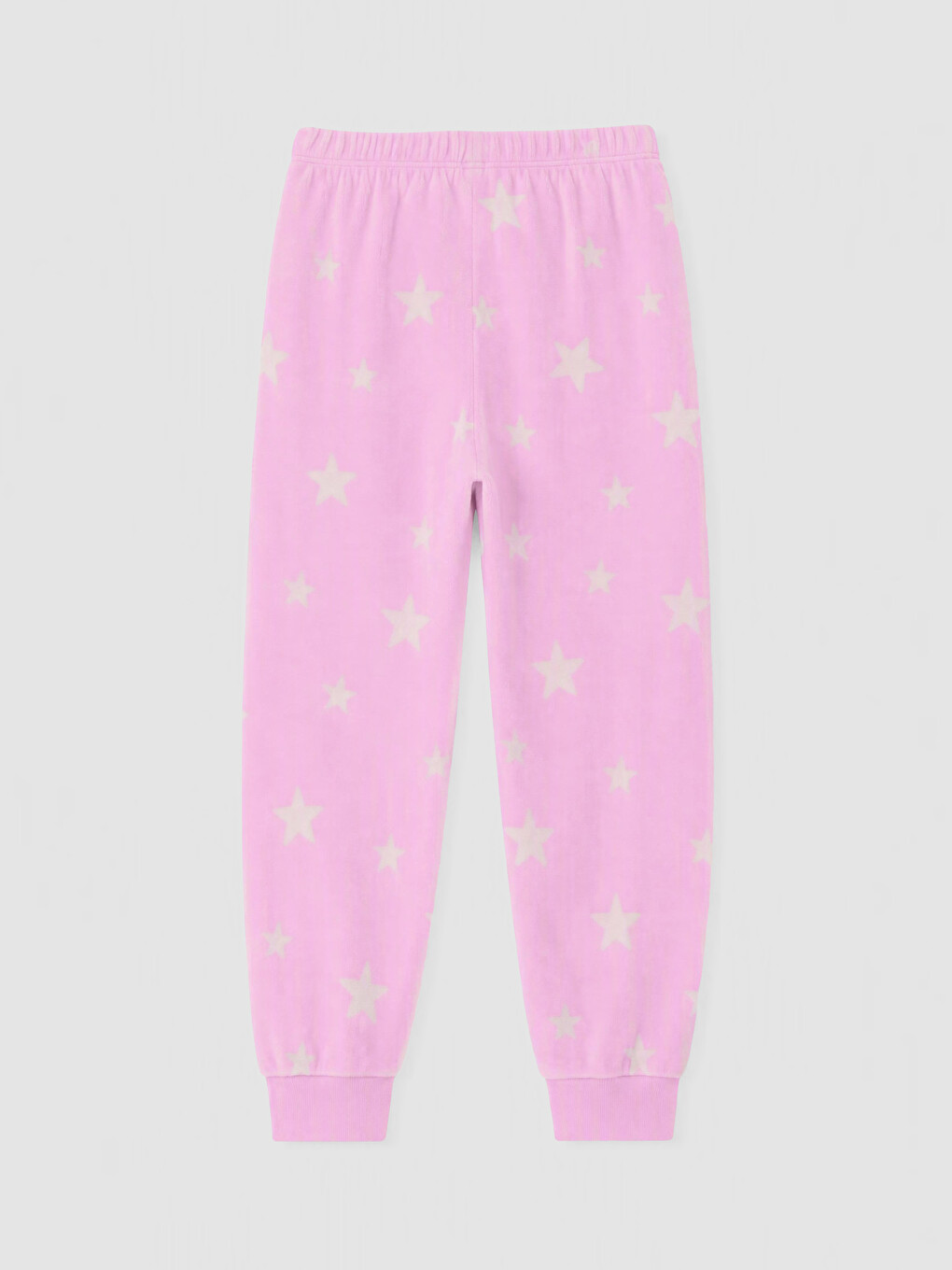 Pembe Yıldız Desenli Kız Çocuk Pijama Takımı-6