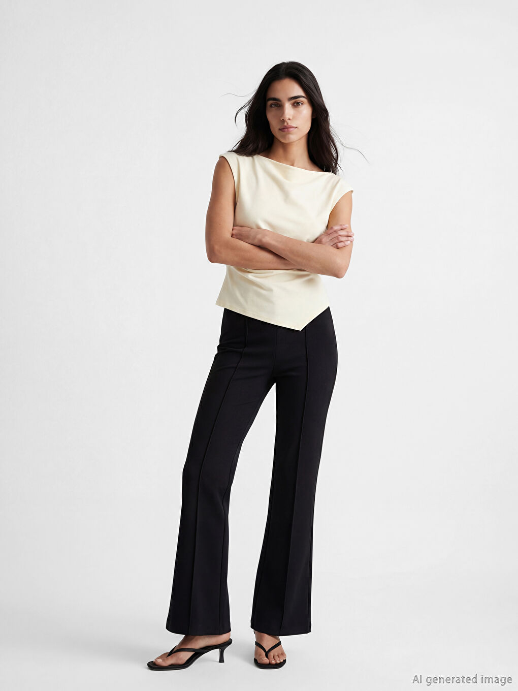 High Waist Flare Women's Trousers