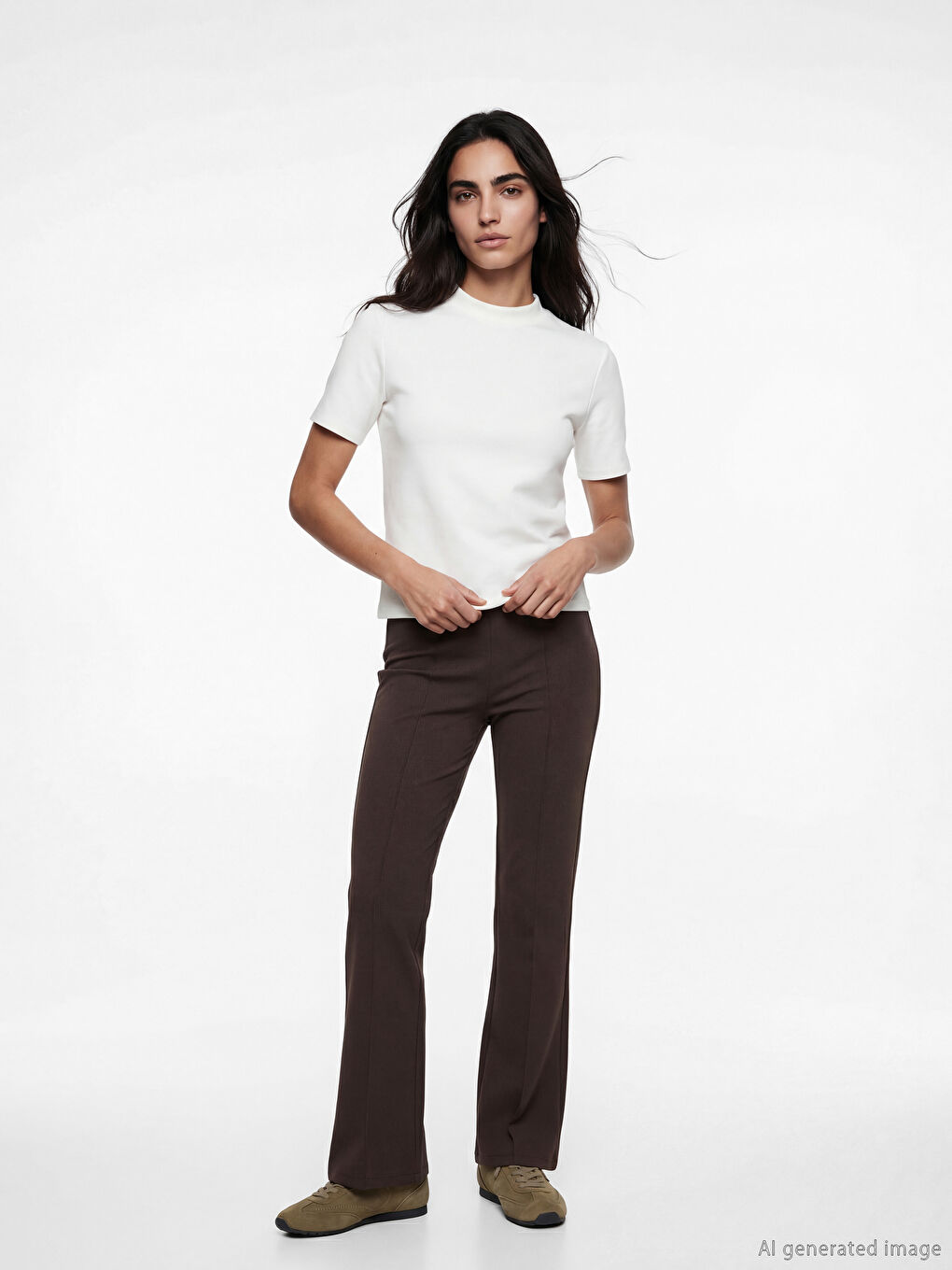 High Waisted Flare Women's Trousers