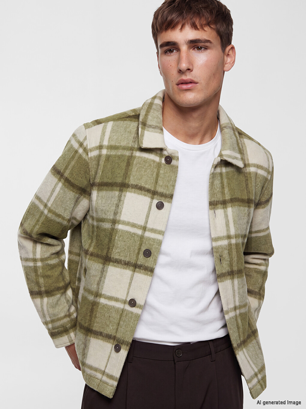Man Khaki Overshirt