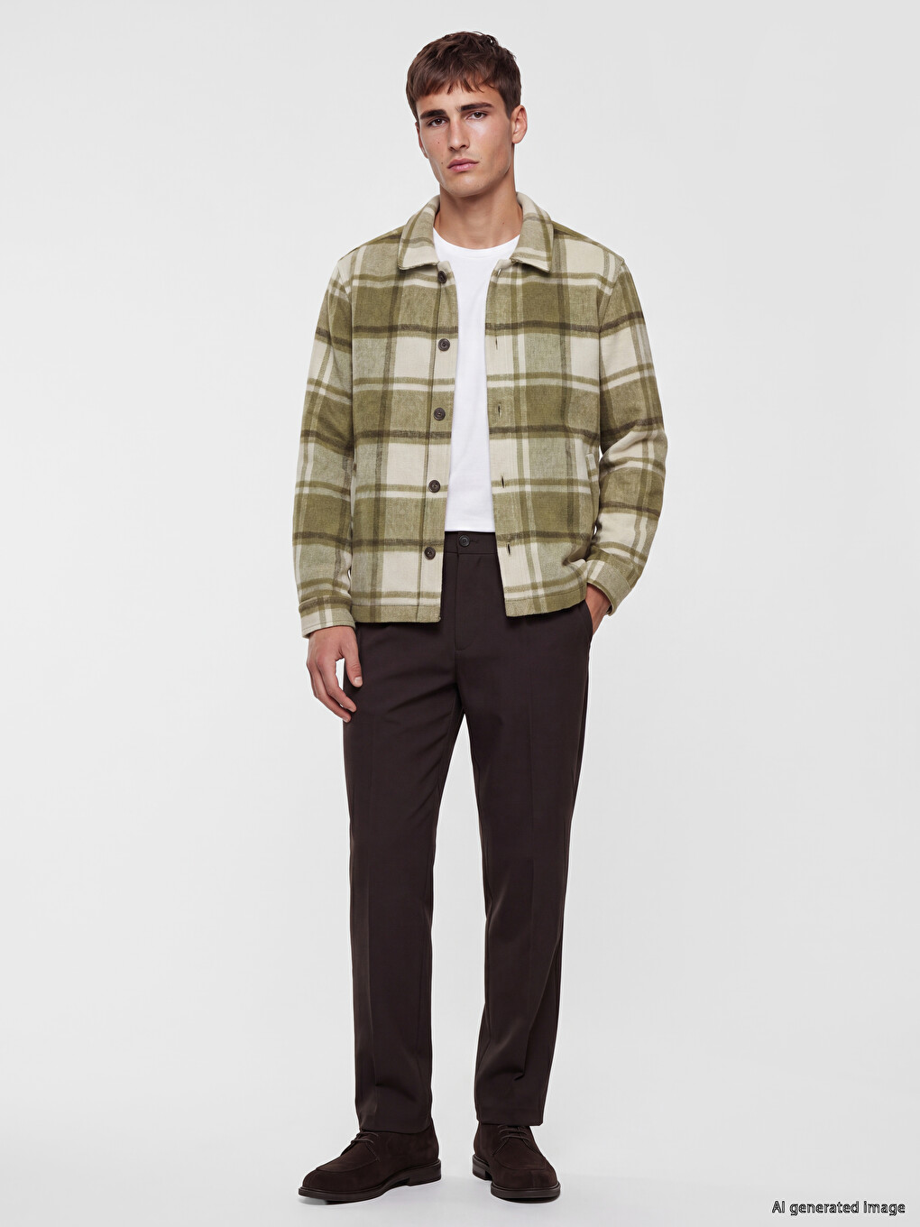 Man Khaki Overshirt-1