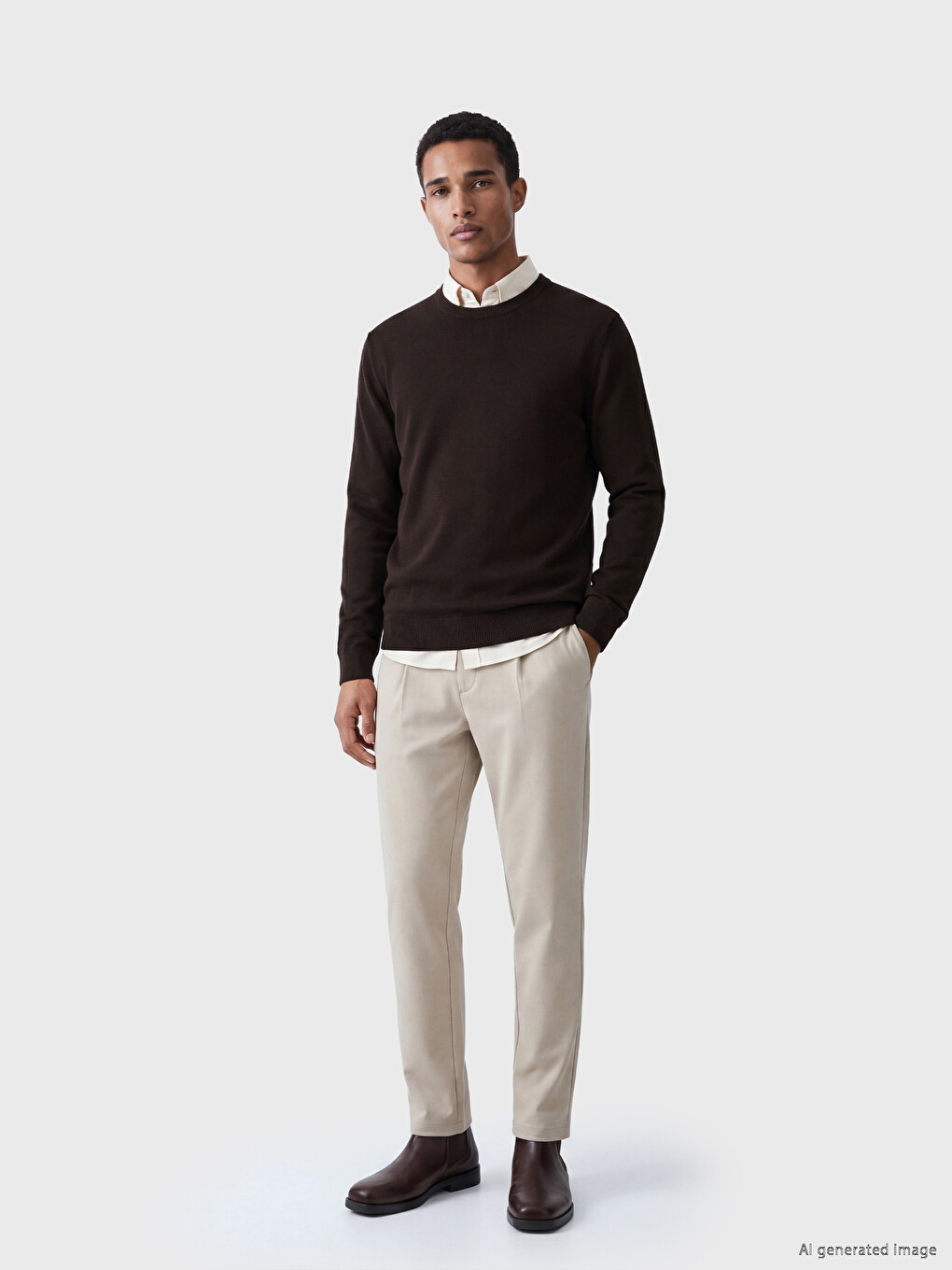 Crew Neck Men's Knitwear Sweater-1
