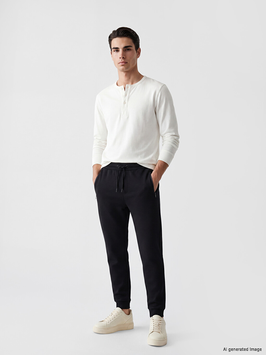 Man Black Jogger Sweatpants