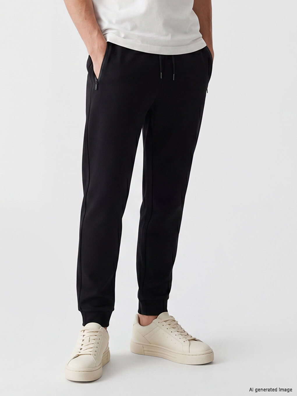 Man Black Jogger Sweatpants-1