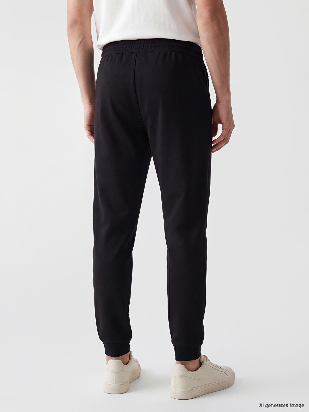 Man Black Jogger Sweatpants-2
