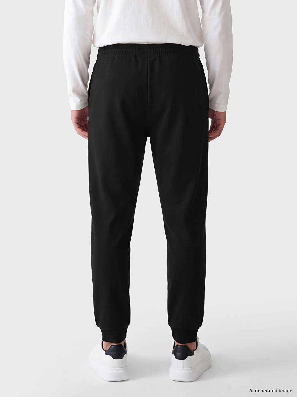 Siyah Regular Fit Erkek Jogger Eşofman Altı-2