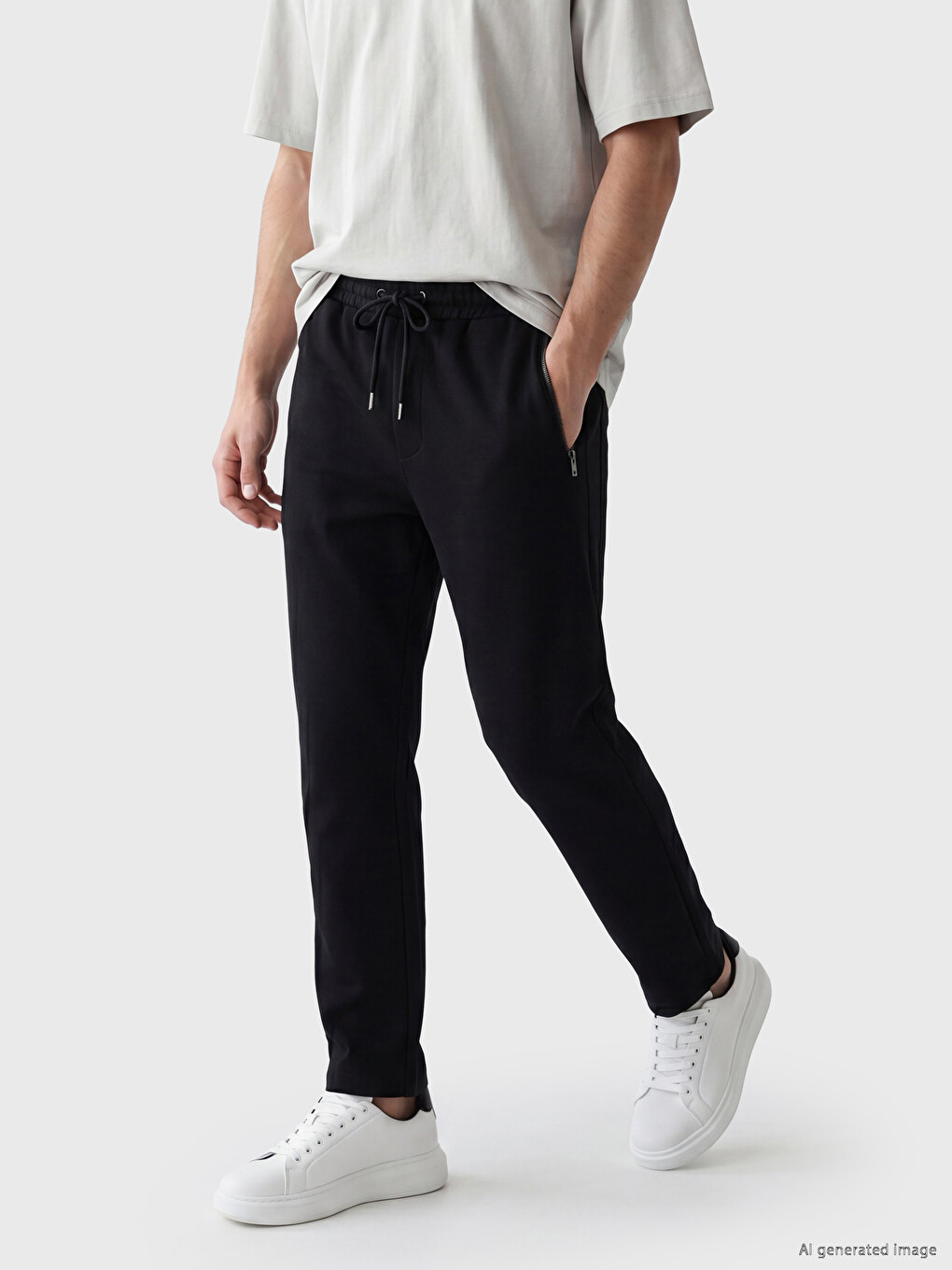 Man Black Sweatpants-1