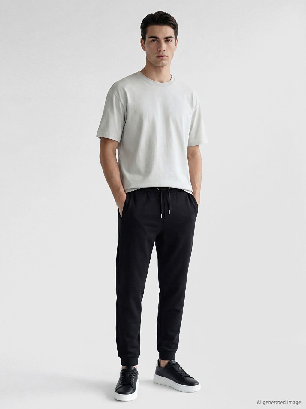 Man Black Jogger Sweatpants-1
