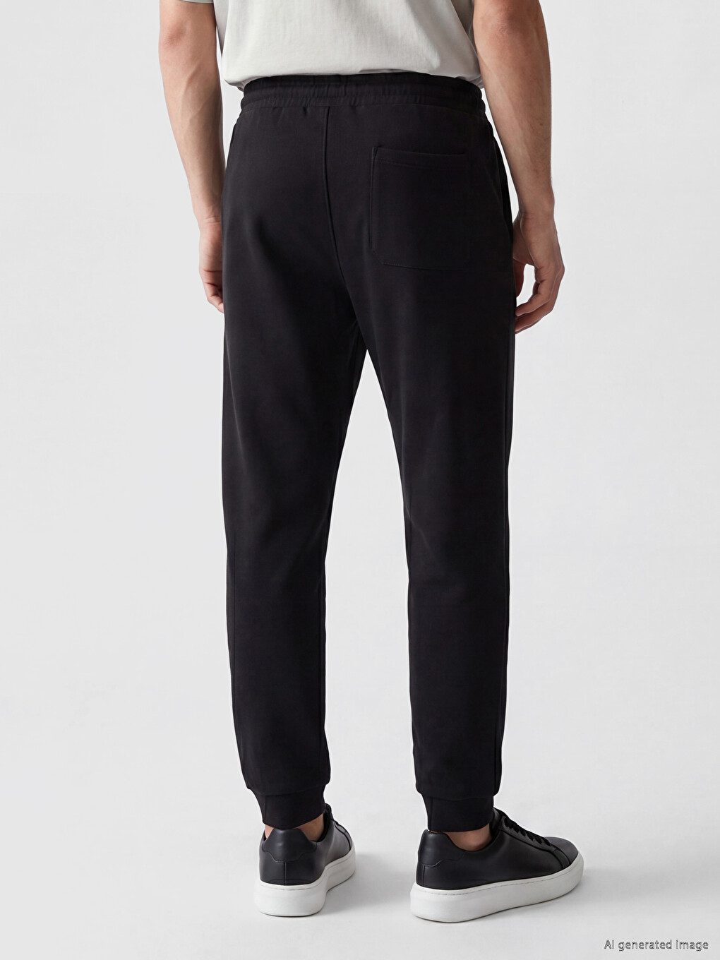 Man Black Jogger Sweatpants-2