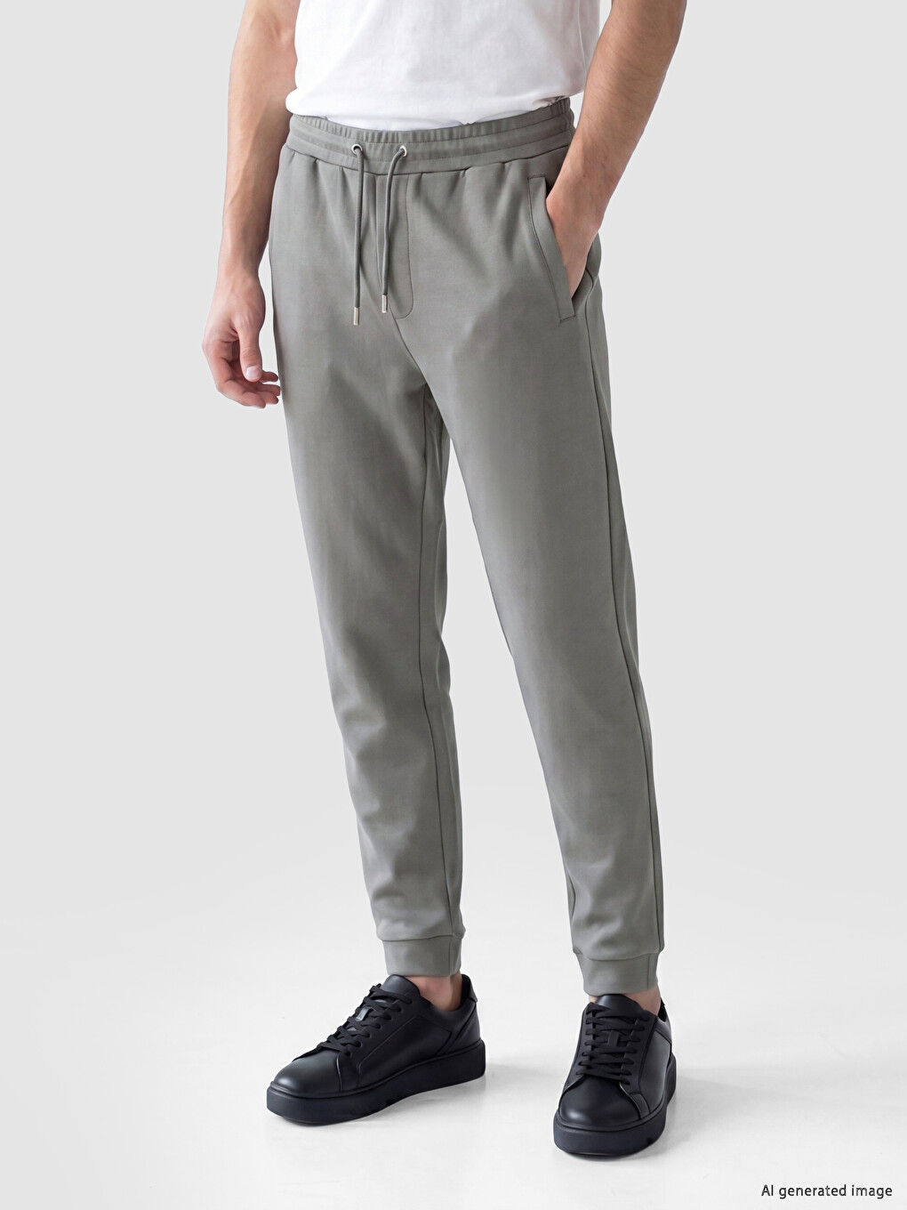 Man Grey Jogger Sweatpants-1