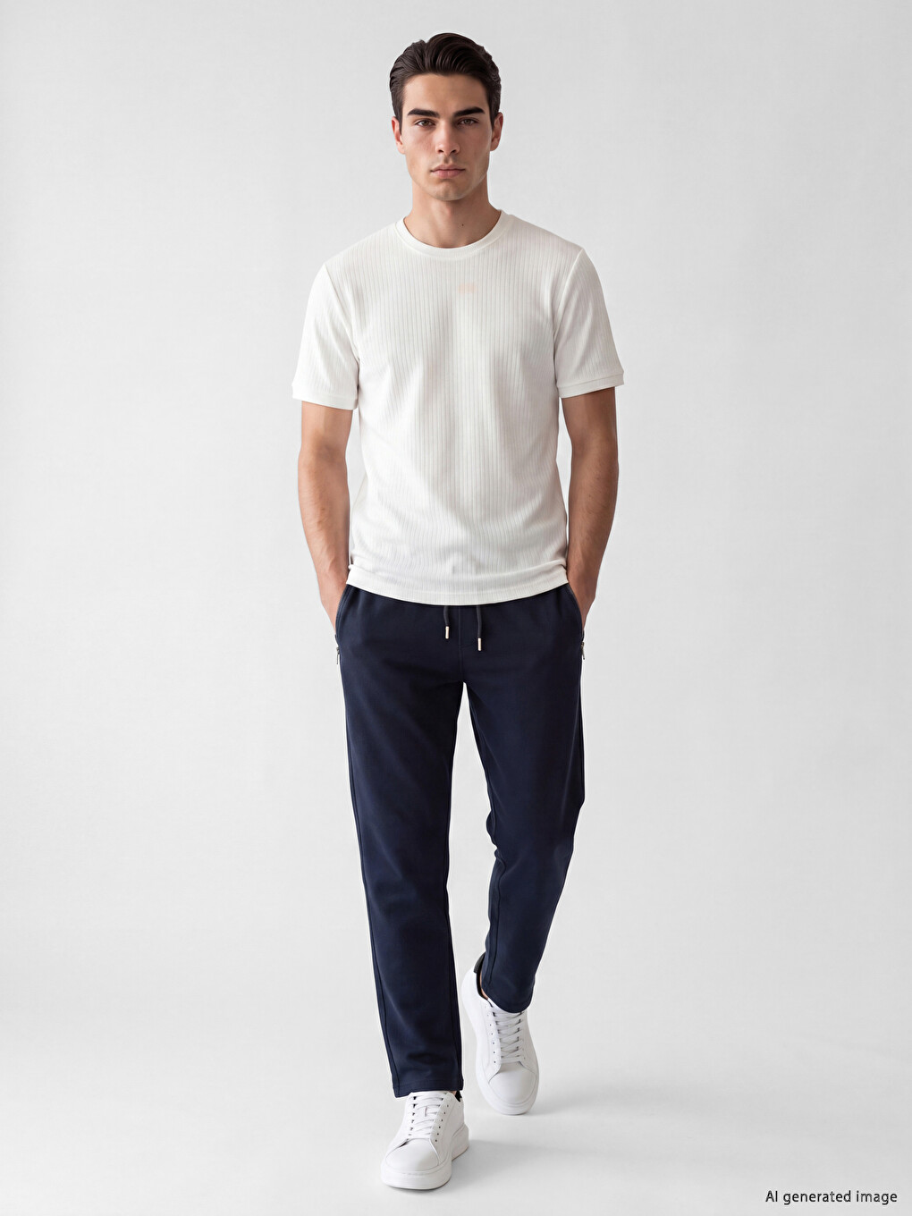 Man Navy Sweatpants