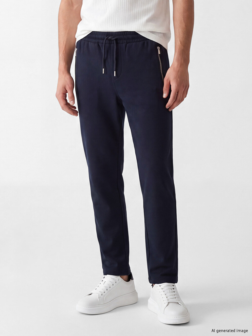 Man Navy Sweatpants-1