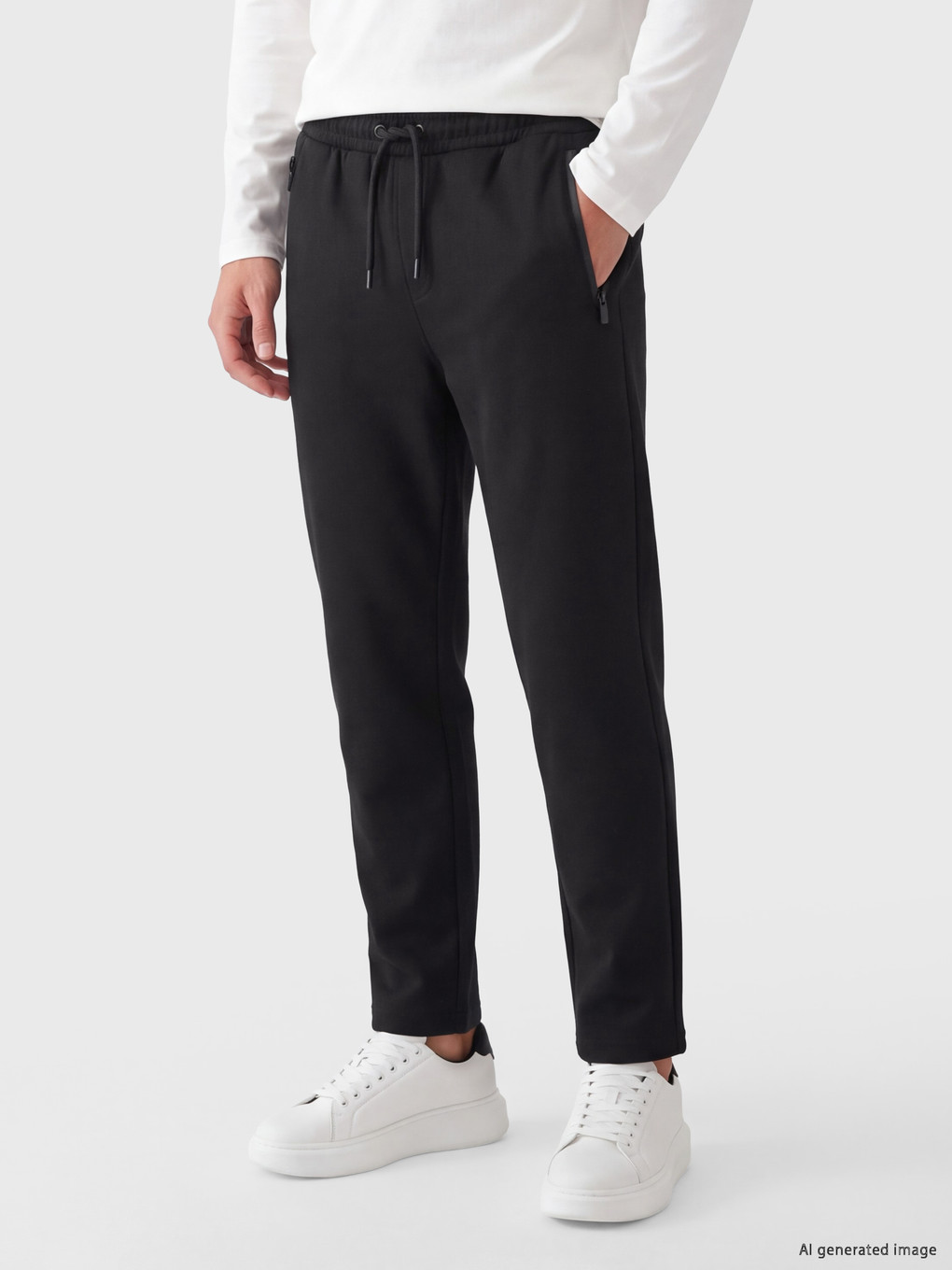 Siyah Regular Fit Erkek Eşofman Altı-1