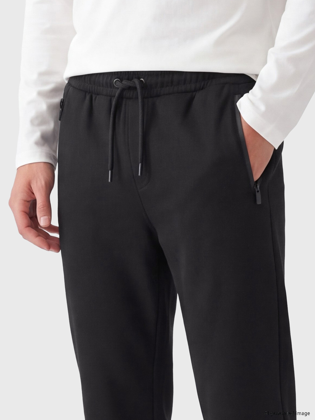 Siyah Regular Fit Erkek Eşofman Altı-2