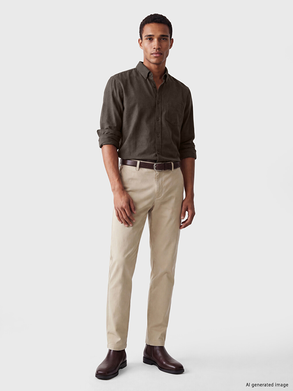 Regular Fit Gabardine Men's Shirt-1
