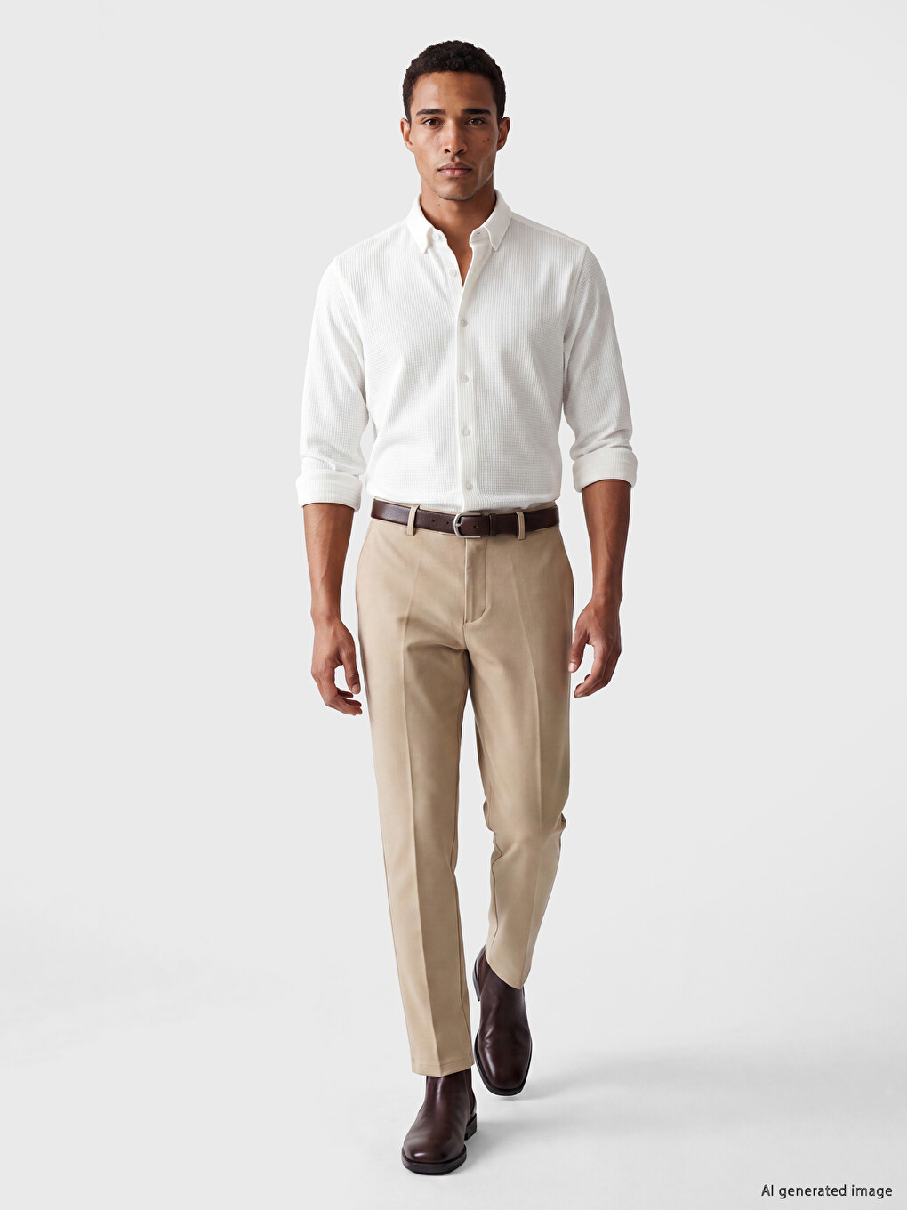 Slim Fit Textured Men's Shirt-1
