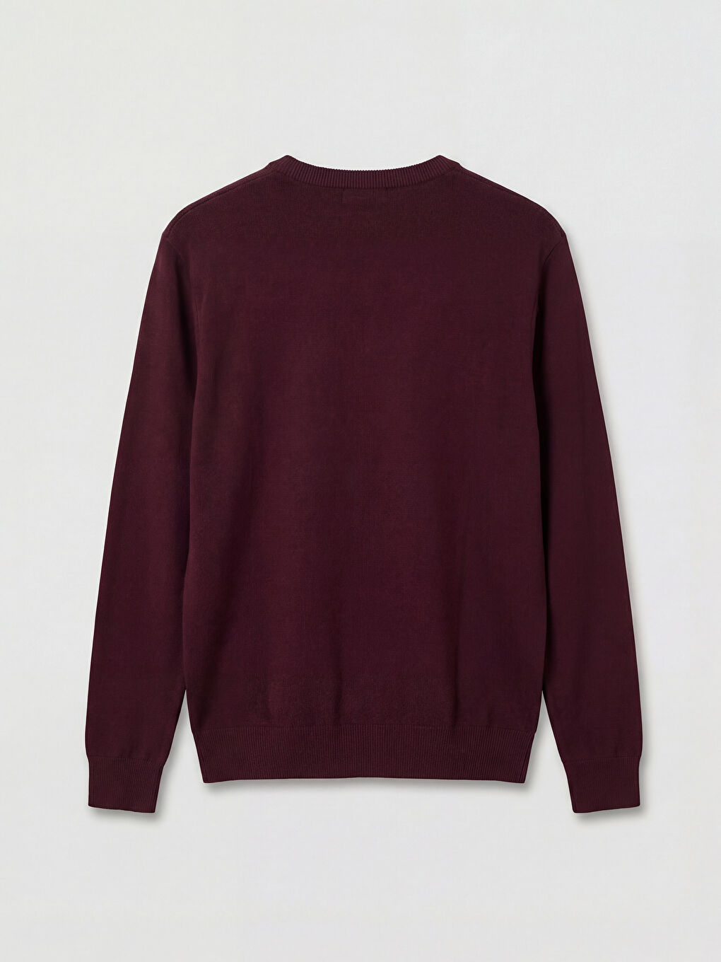 Bordo Bisiklet Yaka Erkek Triko Kazak-5