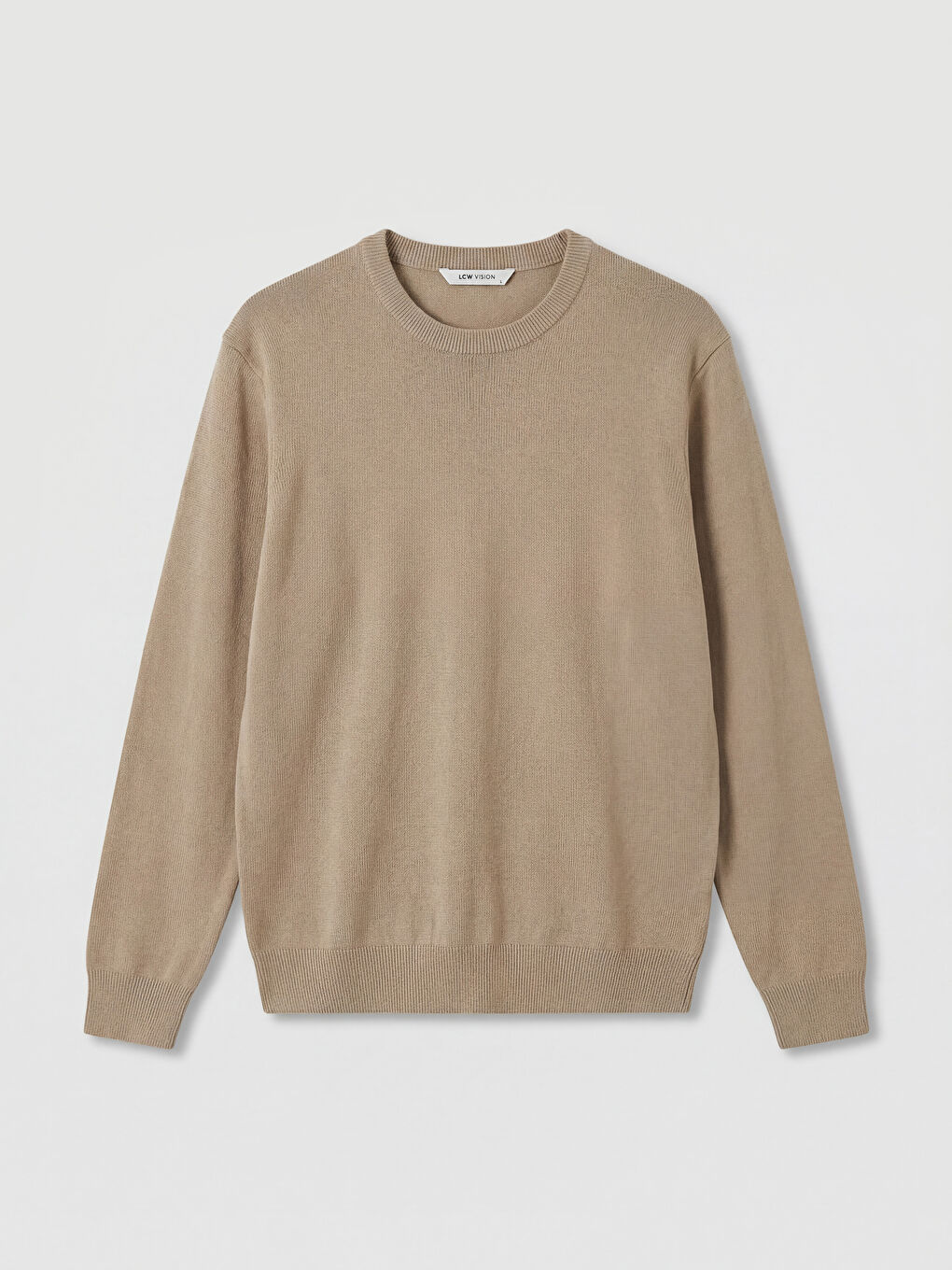 Kahverengi Bisiklet Yaka Erkek Triko Kazak-4