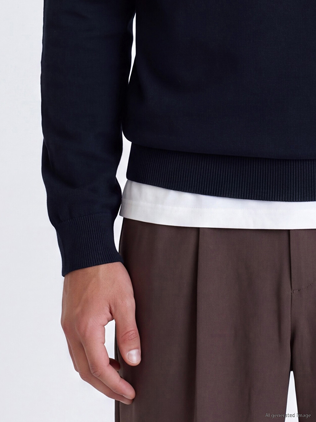 Pull-over En Tricot À Col Rond Pour Homme-2