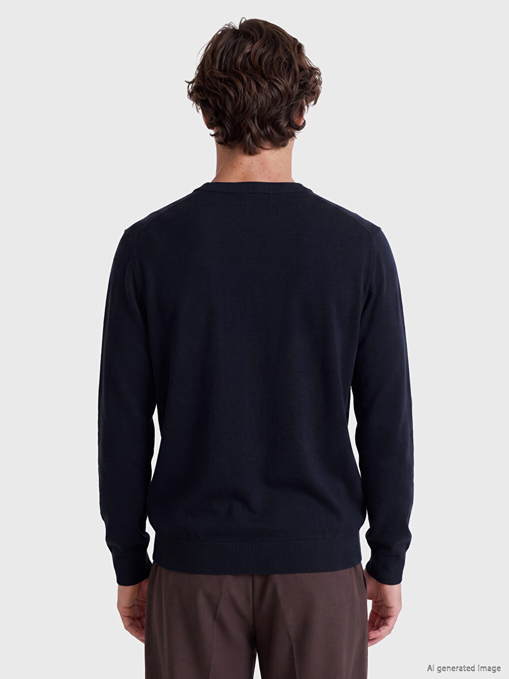 Pull-over En Tricot À Col Rond Pour Homme-3