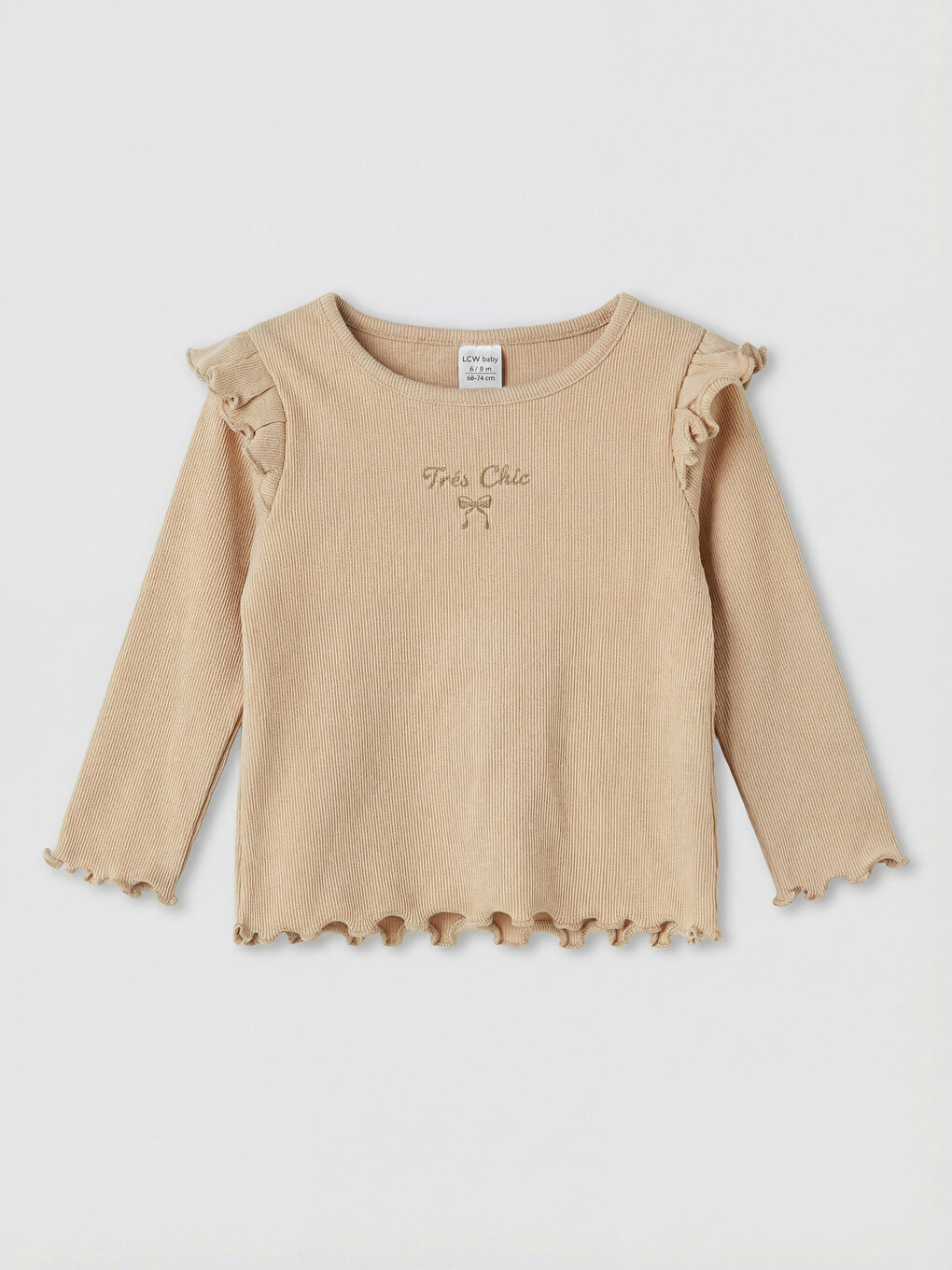 Lot De 3 T-shirts En Maille À Volants Pour Bébé Fille-1