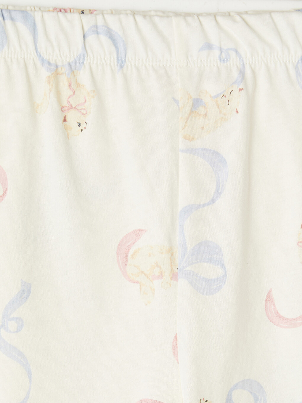 Ekru Baskılı Kadın Şortlu Pijama Takımı-9