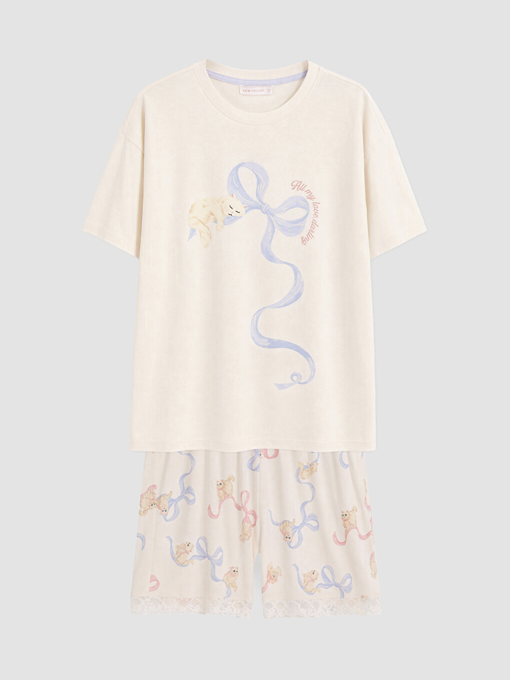 Printed Women's Shortie Pyjamas Set-4