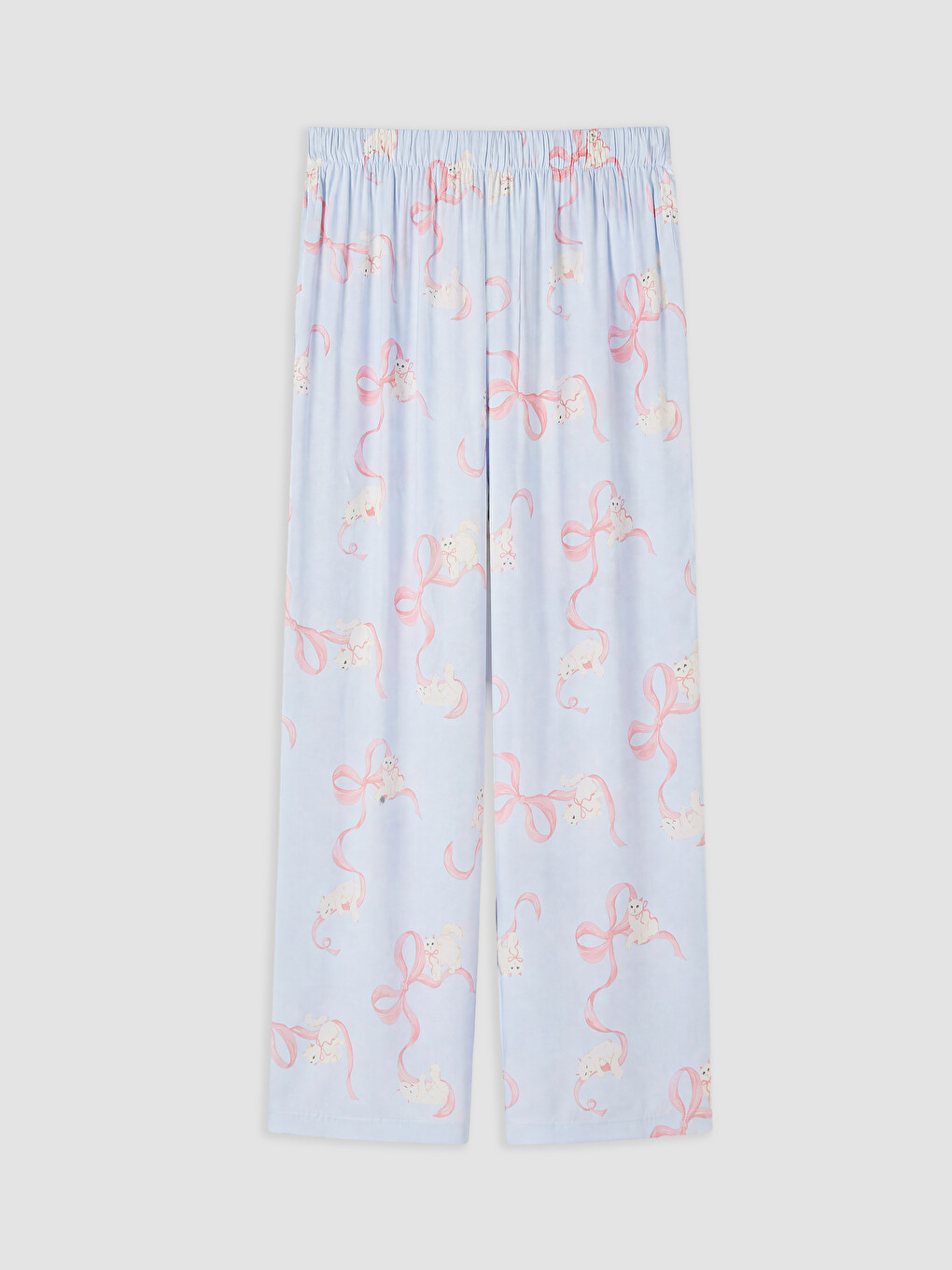 Mavi Gömlek Yaka Desenli Kadın Pijama Takımı-7