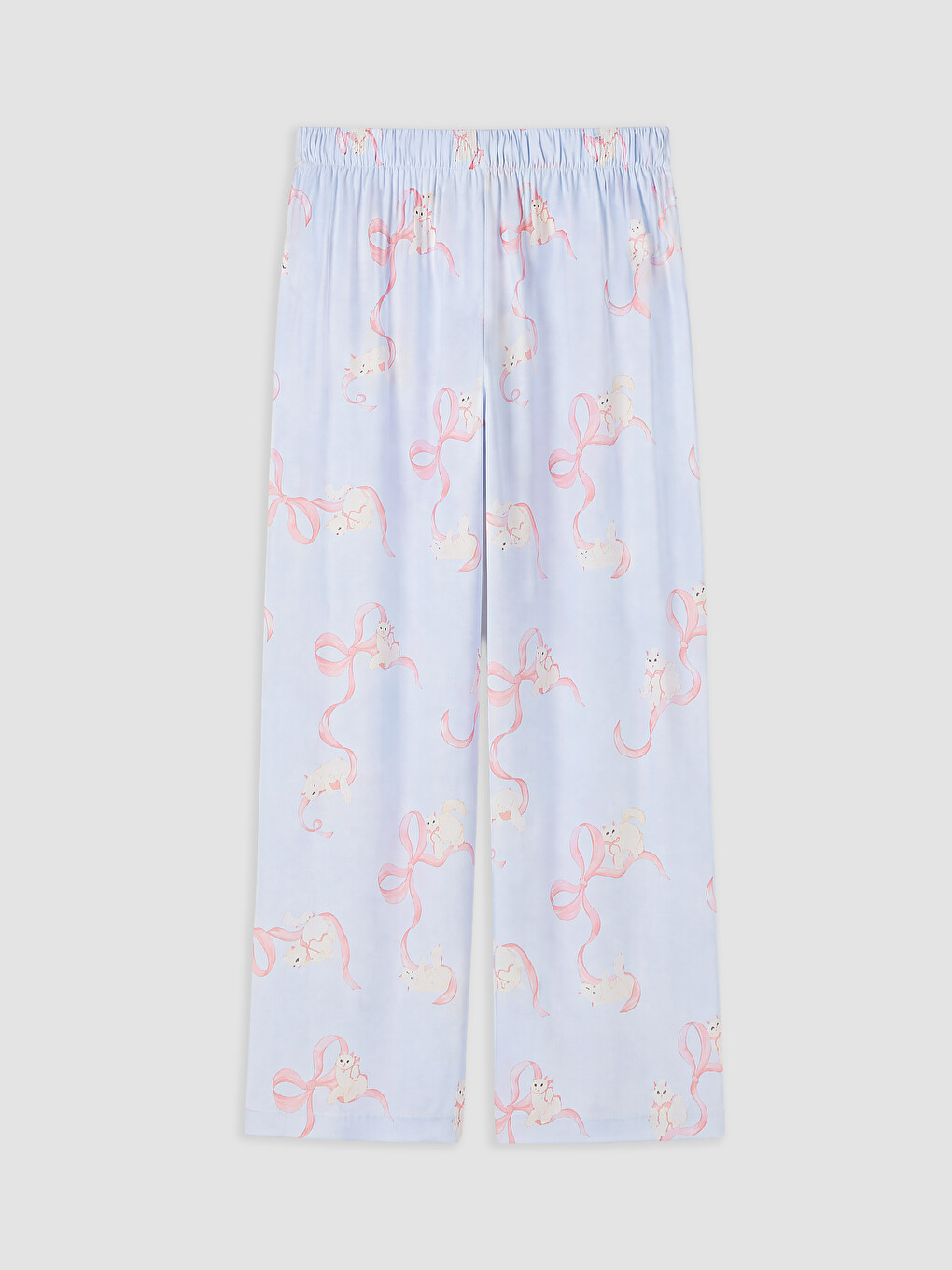 Mavi Gömlek Yaka Desenli Kadın Pijama Takımı-8