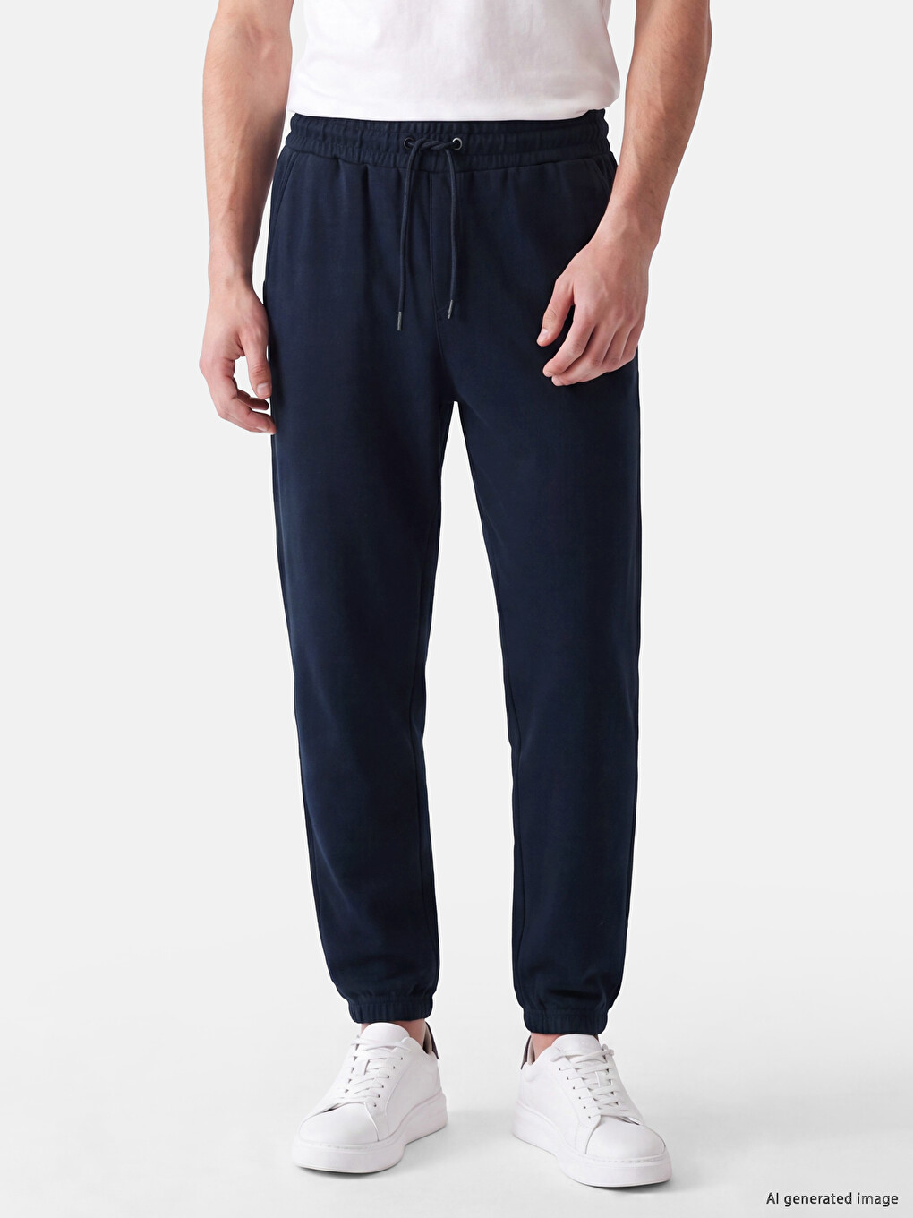 Mashkull Blu Pantallona Sportive Jogger-1