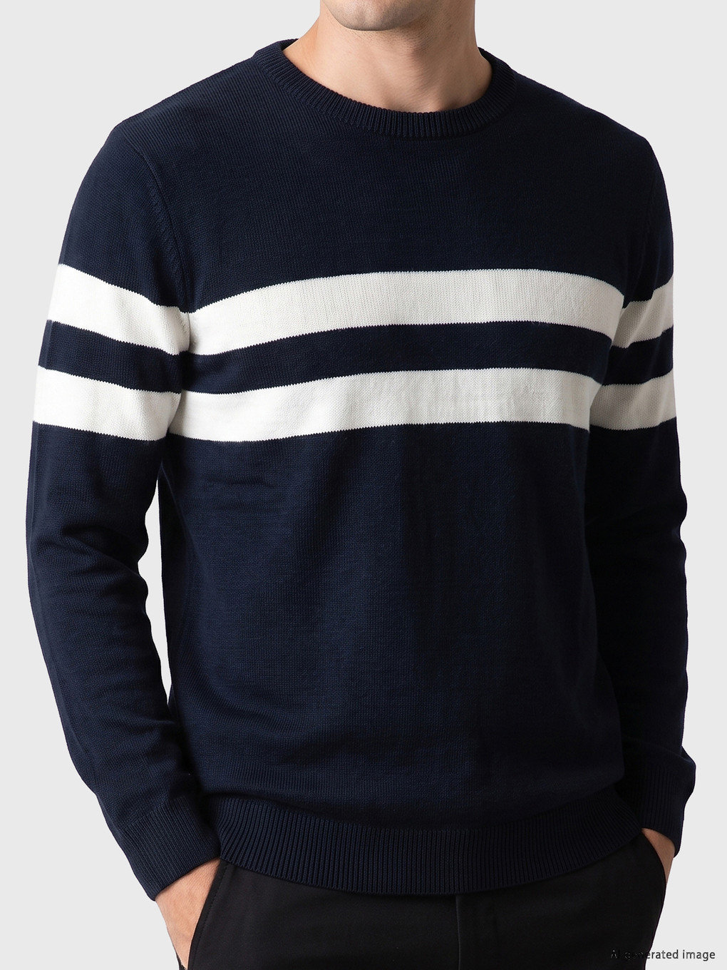Man Navy Sweater-2