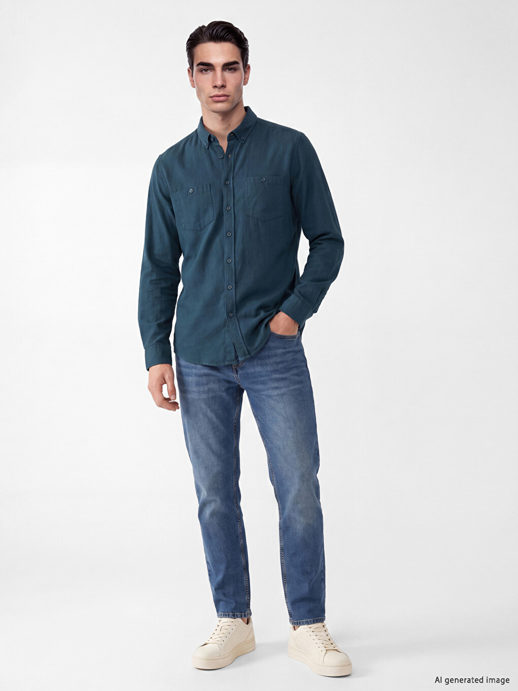 Man Green Shirt-1